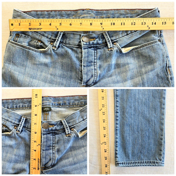 Eddie Bauer Jeans Womens 2 Button Fly Straight Distressed Embroidery Boho Y2K - Picture 11 of 12